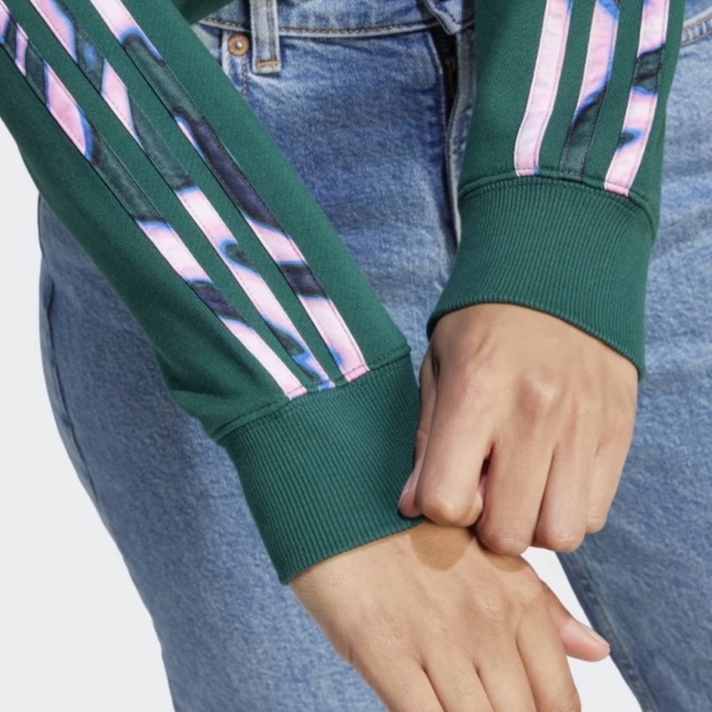 Adidas Vibrant Print 3-Stripes Hoodie - Picture 4 of 12
